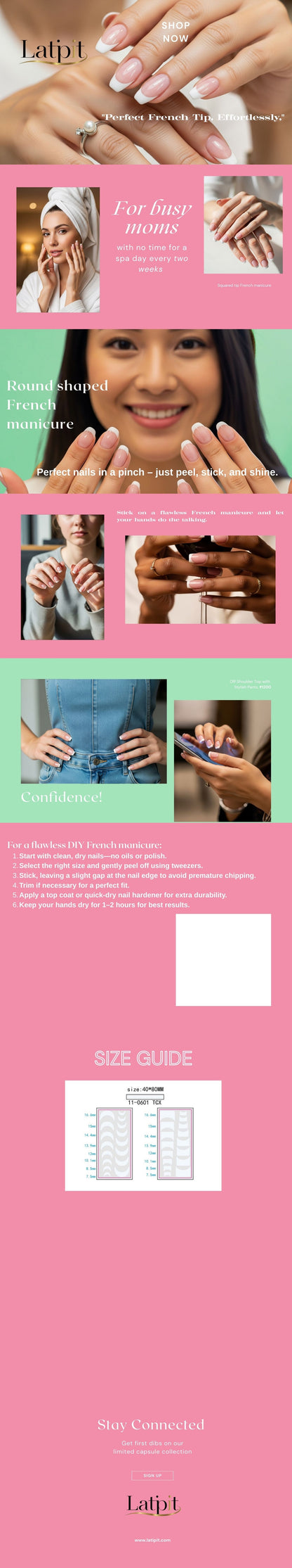 Salon French Tip. Effortlessly